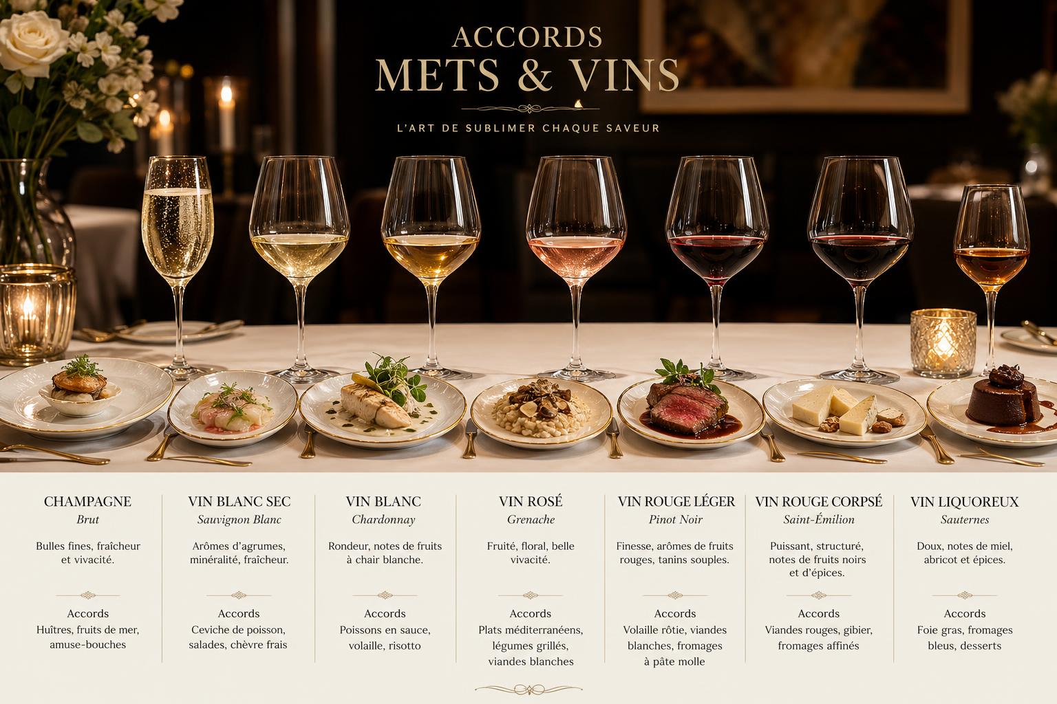 découvrez comment choisir la meilleure combinaison accord mets et vins pour sublimer vos repas et ravir vos papilles.
